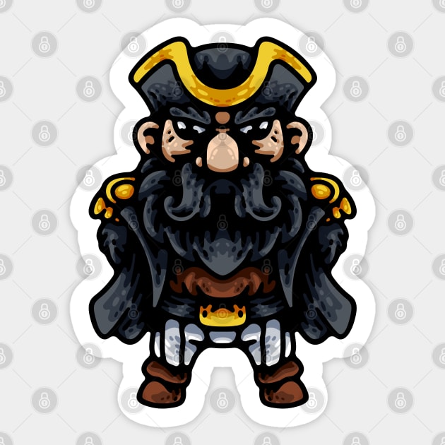Pirate captain Sticker by andhiika